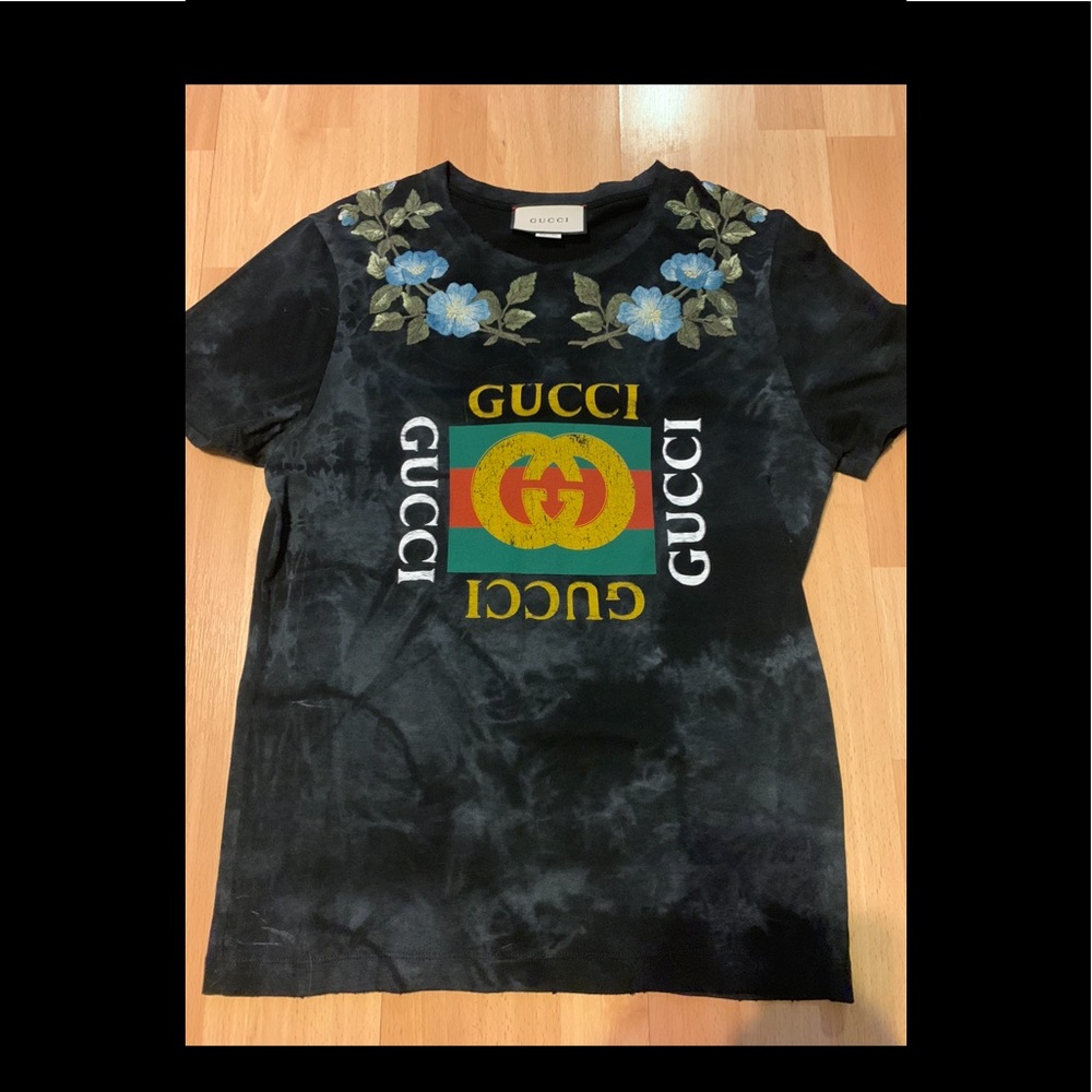 Gucci floral tie dye T-shirt